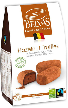 Belgijskie czekoladki trufle z orzechami laskowymi Fair Trade bezglutenowe bio 100 g