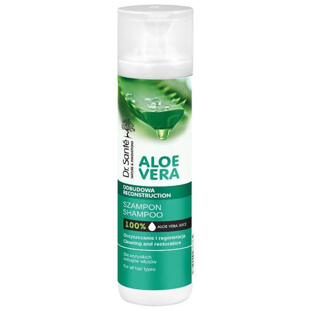 Dr. Santé Aloe Vera szampon aloesowy z keratyną, ceramidami roślinnymi do wszystkich rodzajów włosów 250ml