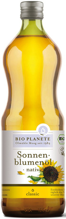 Olej słonecznikowy tłoczony na zimno bio 1 l - Bio Planete