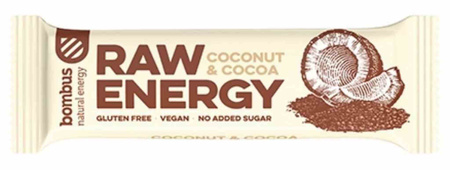 Baton raw energy kokos-kakao bezglutenowy 50 g