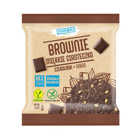 Brownie - ciasteczko wegańskie, bezglutenowe czekolada i kakao 50 g