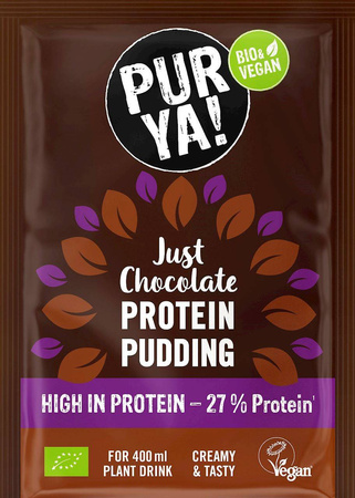 Budyń proteinowy o smaku czekoladowym BIO 46 g - BIO vegan (pur ya!)