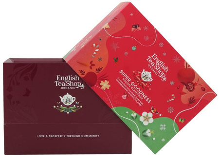Kolekcja herbatek świątecznych BIO piramidki (super goodness – 3 smaki (12 x 2 g) 24 g English Tea Shop organic